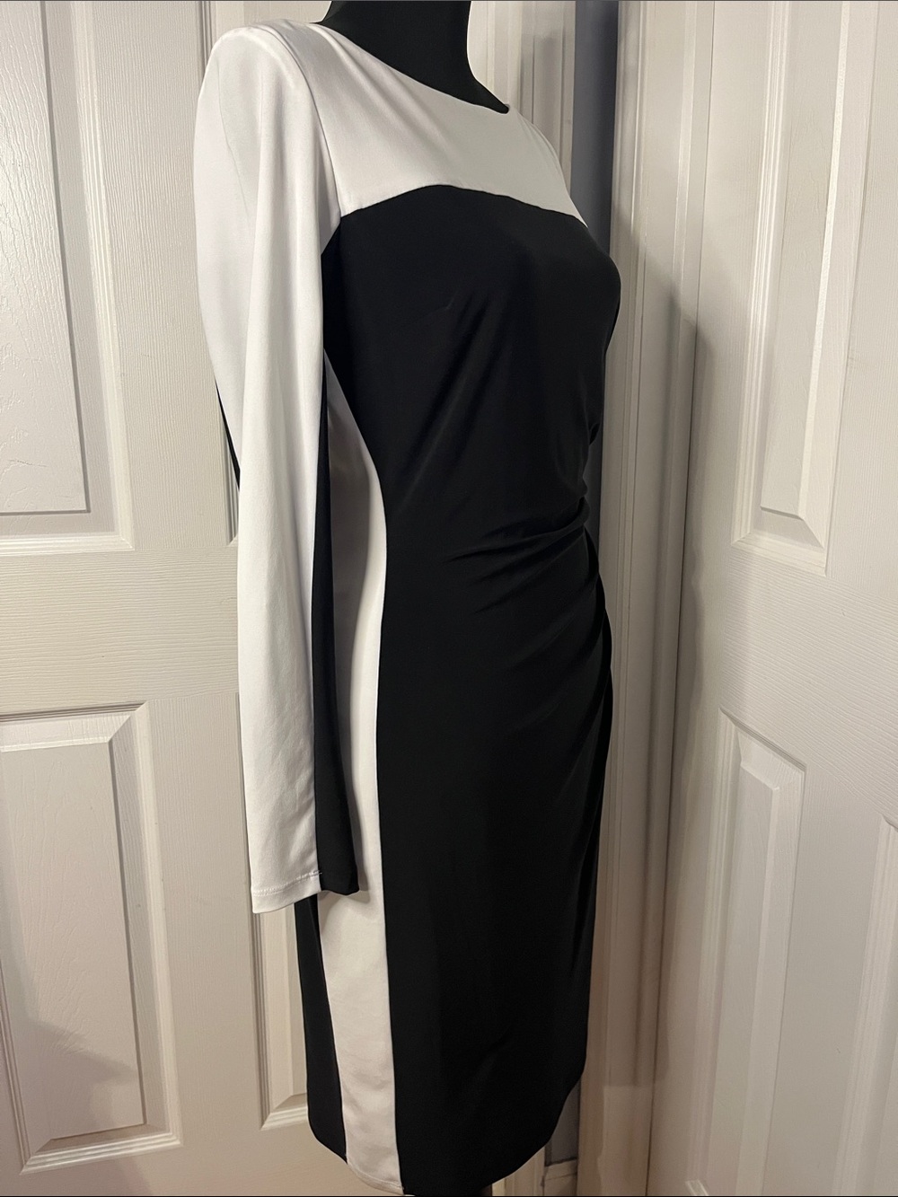 Chaps Color Block Dress - Picture 3 of 4